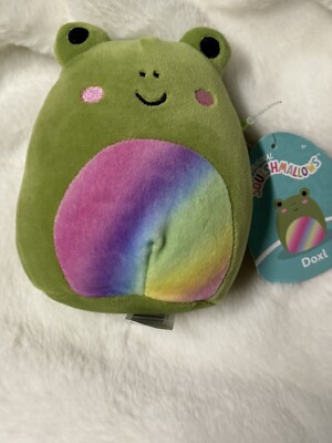 Squishmallows: Doxl the Green Frog with Rainbow Tummy - 5 inch NWT