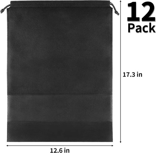 12 Stück Schuhtaschen für unterwegs, große Reiseschuhtaschen zum Packen mit Klarwind - Bild 2 von 2