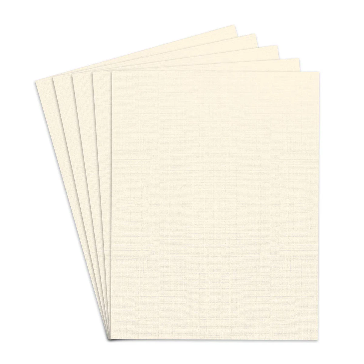 Linen Textured Cardstock Paper, 8.5 x 11, Baronial Ivory, 80lb Cover, 25  Sheets