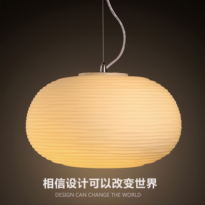 Italy Flos Glass Single Pendant E27 Light Cafe Ovel Ceiling Lamp