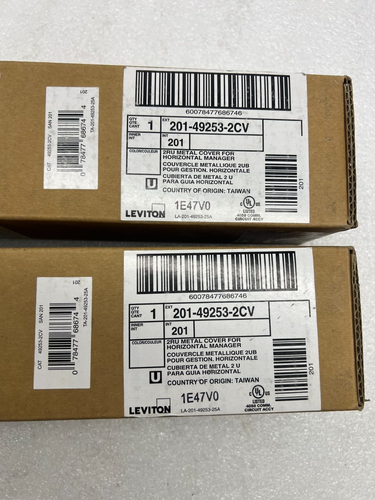 Lot of 2 Leviton 49253-2CV 2RU Metal Cover for Horizontal Manager New NIB - 第 2/3 張圖片