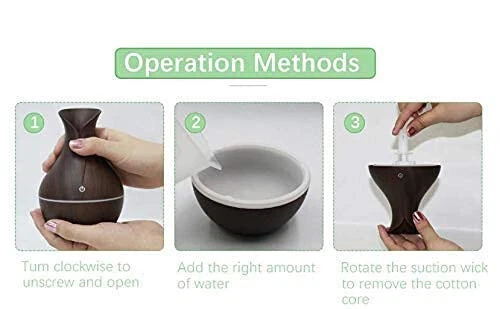 Oil diffuser Portable USB LED 7 Color Humidifier Mist Purifier for Car Home - Image 4 of 4