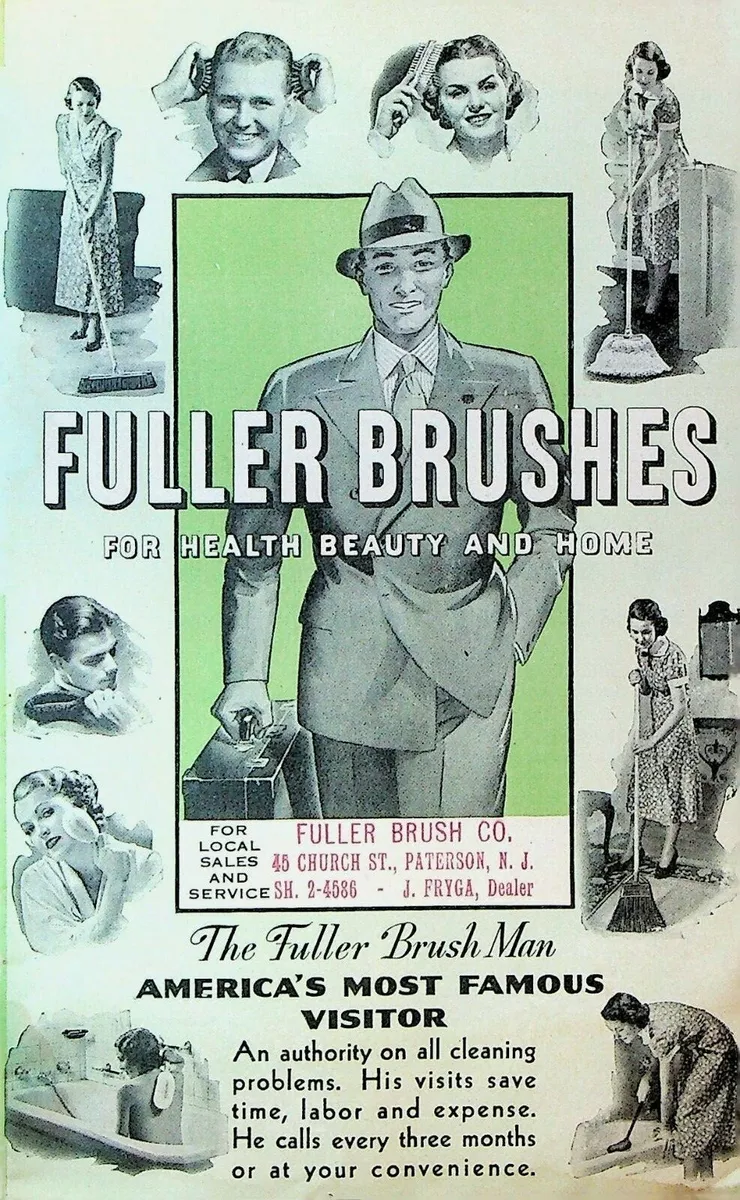 Fuller Brush Co 1923  Fuller brush, Vintage advertisements