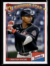 2021 Topps Archives Cristian Pache 1991 Topps Bazooka Shining Stars Card