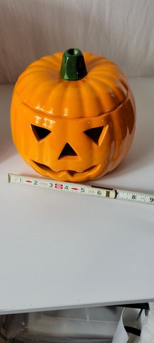 Vintage Halloween Deko Jack-o-Laterne Keramik Kürbis - Bild 6 von 9