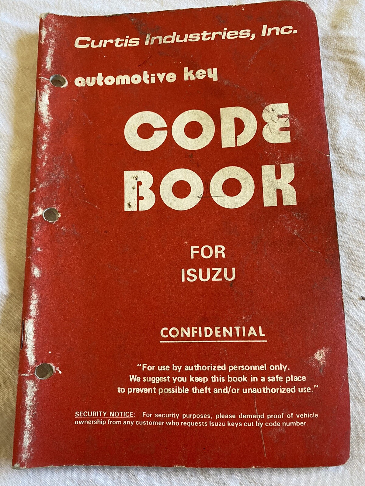 Curtis Automotive Key Code Book Isuzu 2/88 (Pre-Owned) No. 20437 | eBay