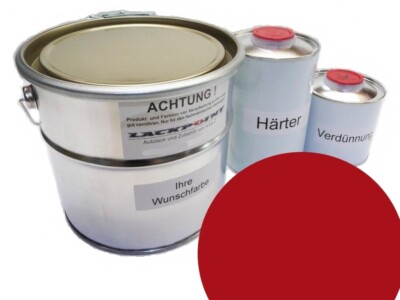 7 Liter Set 2K Car Paint Alfa Romeo 130 Red No Clear Varnish Lackpoint Red Gloss