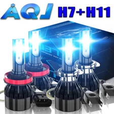 For Volvo XC90 2003-2014 H7 & H11 Headlight High/Low LED Combo 8000K Bulb Kit