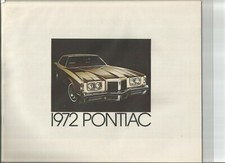 1972 Pontiac Sales Brochure With Bonneville Grand Prix Gto Trans Am Lemans