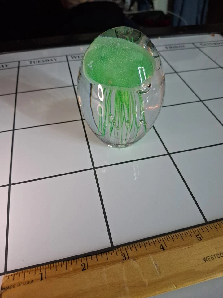 LOTE PISAPAPELES MEDUSAS DE VIDRIO ARTÍSTICO VINTAGE, brilla en la oscuridad. Foto 4 de 4