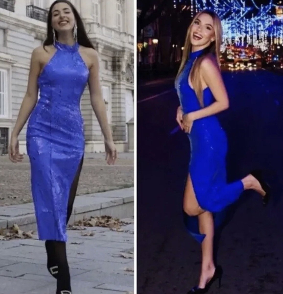 blue ring dress Bleu: Solid Ring Me Up Draped Bandini Top main image 1