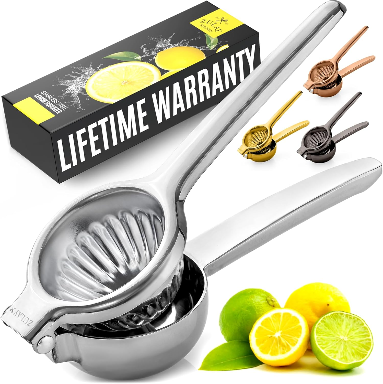 Zulay Premium Heavy Duty Stainless Steel Lemon Squeezer