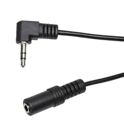 Audio Klinke kabel 3,5mm Kupplung - Stecker gewinkelt Winkel Stereo Verlängerung