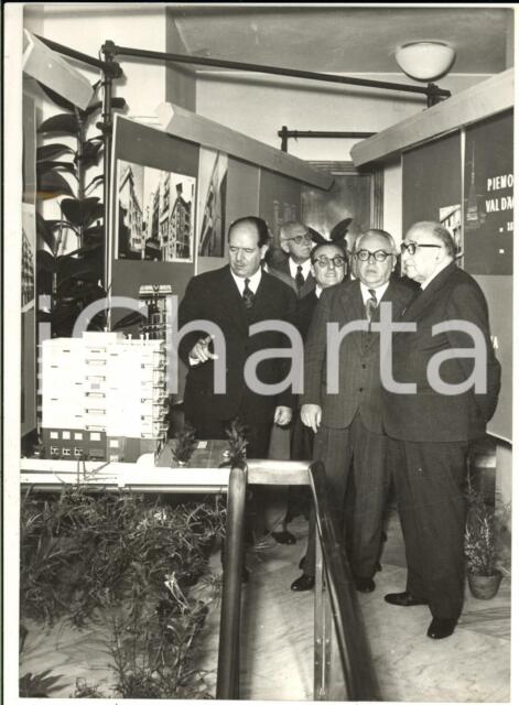 1958 ROMA Adone ZOLI alla Mostra Istituto Nazionale Finanziamento Ricostruzione