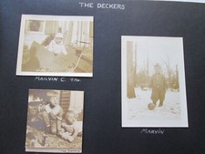 INCREDIBLE Antique Decker Family Photo Album, Photographic Scrapbook 1930s/1940s