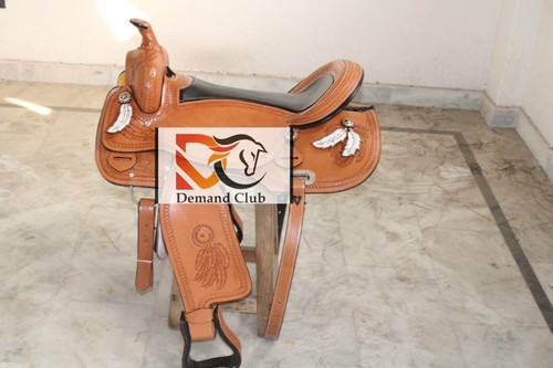 Western Leather Barrel Horse Saddle Tack Set 10" to 20" Free Shipping - Picture 6 of 9