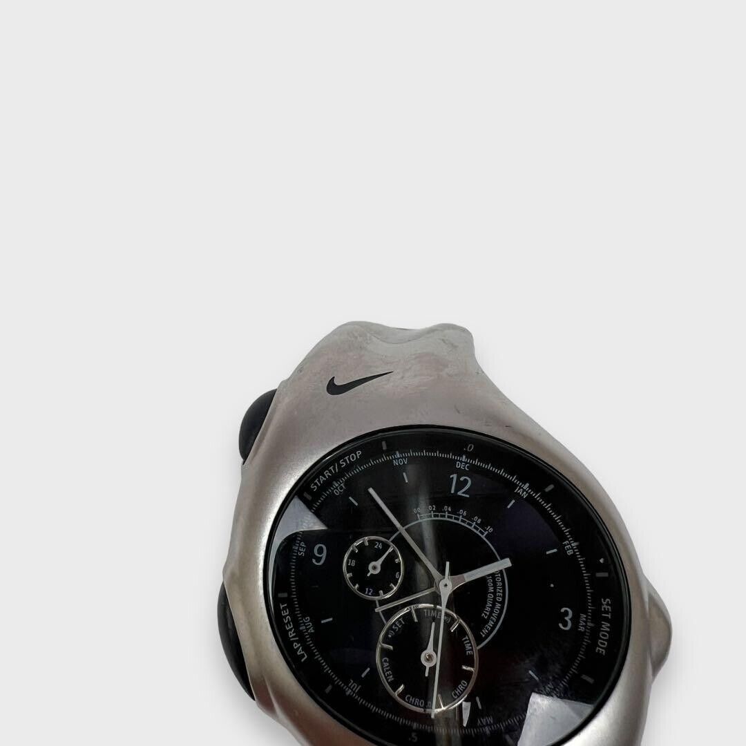 00s NIKE TRIAX ARMOERED Men's Chrono WristWatch Y2K Black 00s NIKE TRIAX ARMOERED Men's Chrono WristWatch Y2K Black