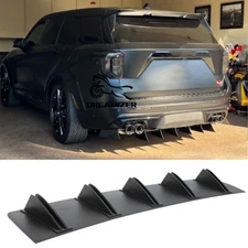 For Ford Explorer ST Rear Diffuser 10 Fins Bumper Lip Splitter Spoiler Body Kits