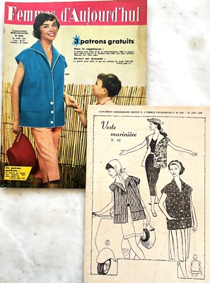 DAMEN VON HEUTE Nr. 633 vom 20. Juni 1957 + Muster für Marinejacke
