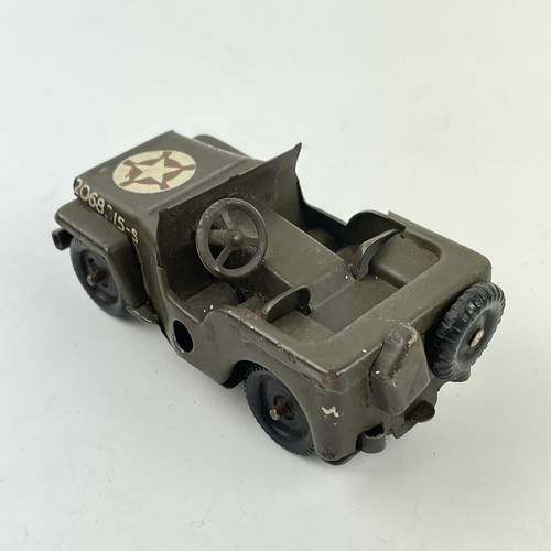 Vintage Triang Minic Toys Army Jeep White Star Military Green - Picture 4 of 6
