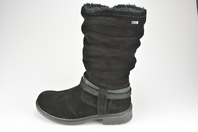 Lurchi Kinderschuhe Stiefel schwarz Reißverschluss warm gefüttert Gr. 32