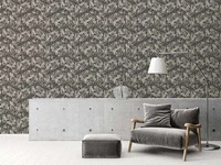 Vliestapete Tropen Blumen BläTter Dschungel Schwarz Weiß 39425-2 (4,67€/1Qm)