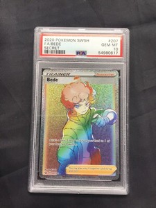 Pokemon Cards: Sword & Shield Ultra Rare: Bede 207/202: PSA 10