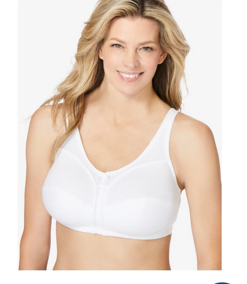 Cotton Back-Close Wireless Bra By Comfort Choice - Image 4 of 4