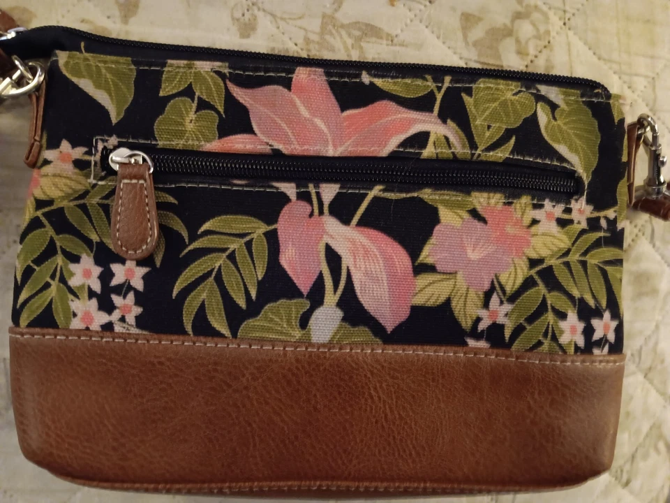 Bolso sin asas bandolera Stone Mountain correa desmontable floral Foto 2 de 4