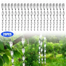 20PCS Bird Repellent Reflective Scare Rods Hang Spiral Deterrent Control Device