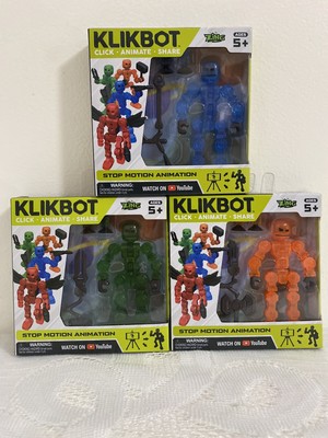 Set Of 3 Zing Klikbot Stop Motion Animation Figures Helix Cosmo Cannon New 8983116008 Ebay