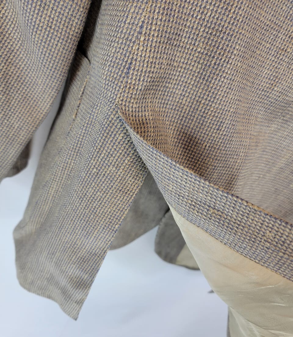 Giacca sportiva da uomo Yves Saint Laurent Vendome con due bottoni misto seta taglia 40 L marrone chiaro