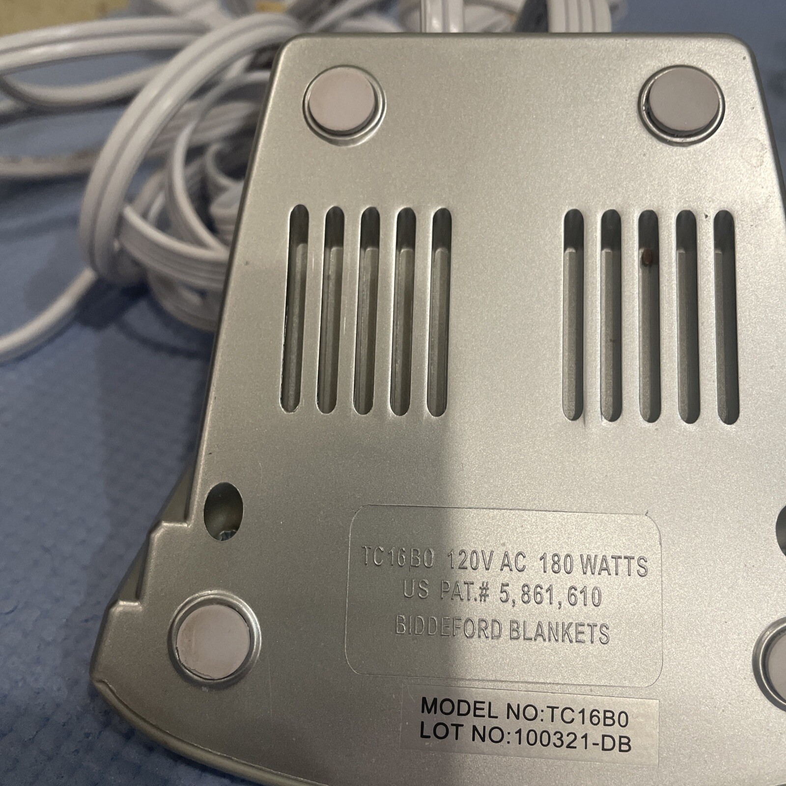 (2) Biddeford TC16B0 Electric Blanket Heat Control 180W 4Prong Controller Cords