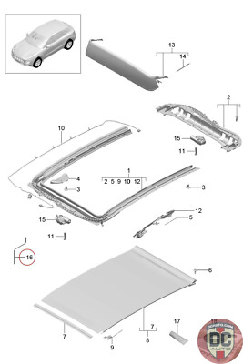 Porsche Cayenne Macan Sunroof Crank 95556403600