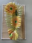 Sydenstricker Fused glass dragon fly and yellow flower ruffle bowl/platter — photo 2