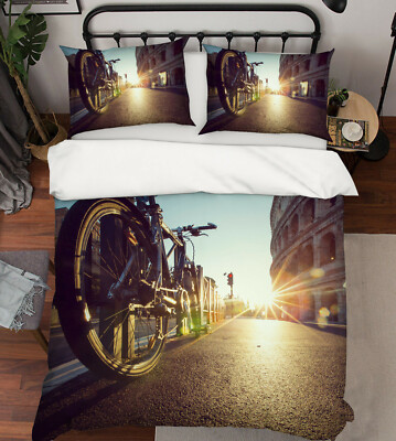 3D Sonnenschein Fahrrad ZHUC4698 Bett Kissenbezüge Decke Bettdecke