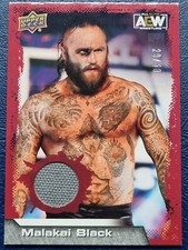 2022 AEW Malakai Black Red Mat Relic /50 Trading Card Upper Deck Mint #74218