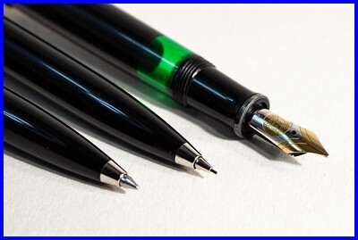 レア　Pelikan　ペリカン　M730　M-nib　PF刻印 1992er Pelikan M730 & K730 + D730, im Etui 925 Silber & 18C