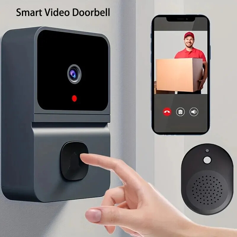 Wireless Doorbell WiFi Outdoor HD Camera Security Door Bell Night Vision Video-image