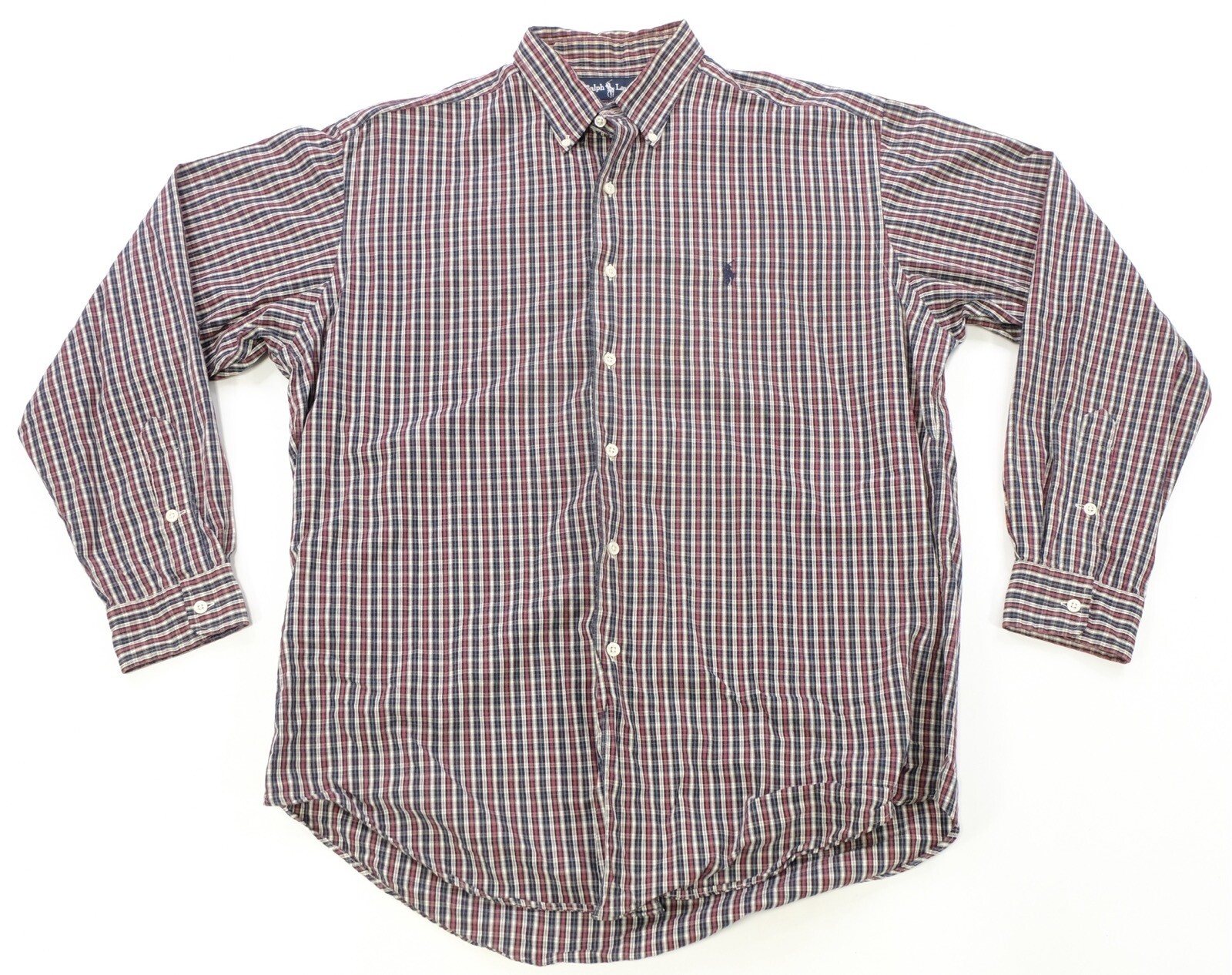 Rara camicia vintage RALPH LAUREN pony a quadri casual Marlowe anni 90 polo L