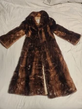 Vintage Holt Renfrew natural mink fur coat, full length, size small