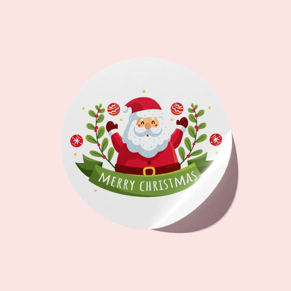 24 Pack Christmas Stickers: 5cm Perfect for Gift Packaging & Wrapping - image 1 of 1
