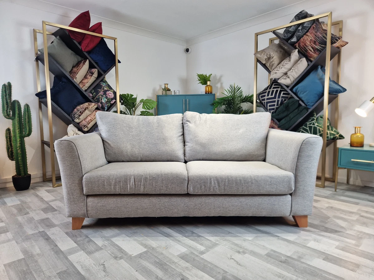 Layla 3 Seat Fabric Sofa Novak Grey All Over