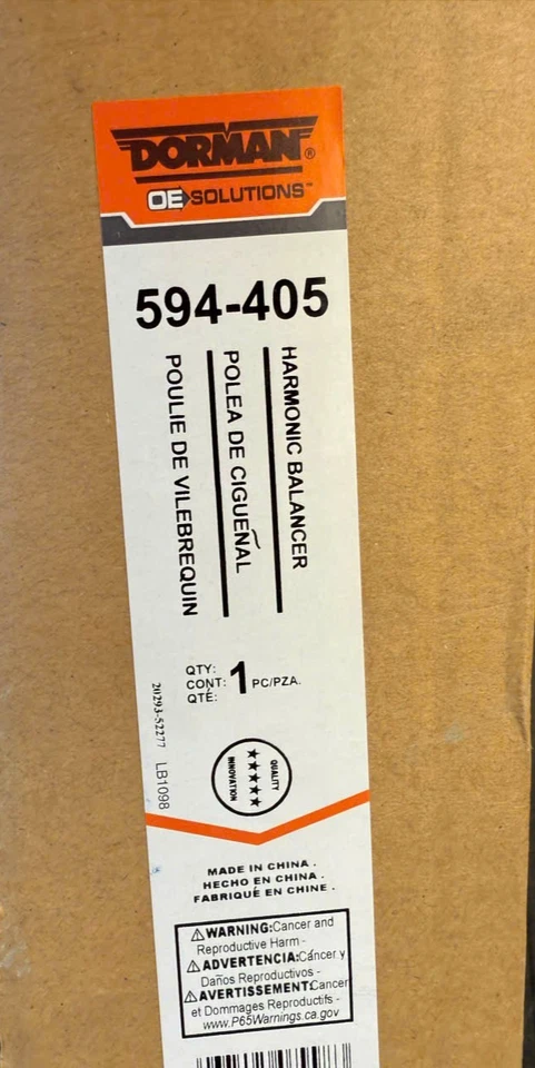 Conjunto de balanceador armónico Dorman 594-405 para modelos Dodge Jeep 3,6 L Foto 2 de 2