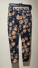 7 For All Mankind Women's Floral Skinny Jeans  Sz 27 EC