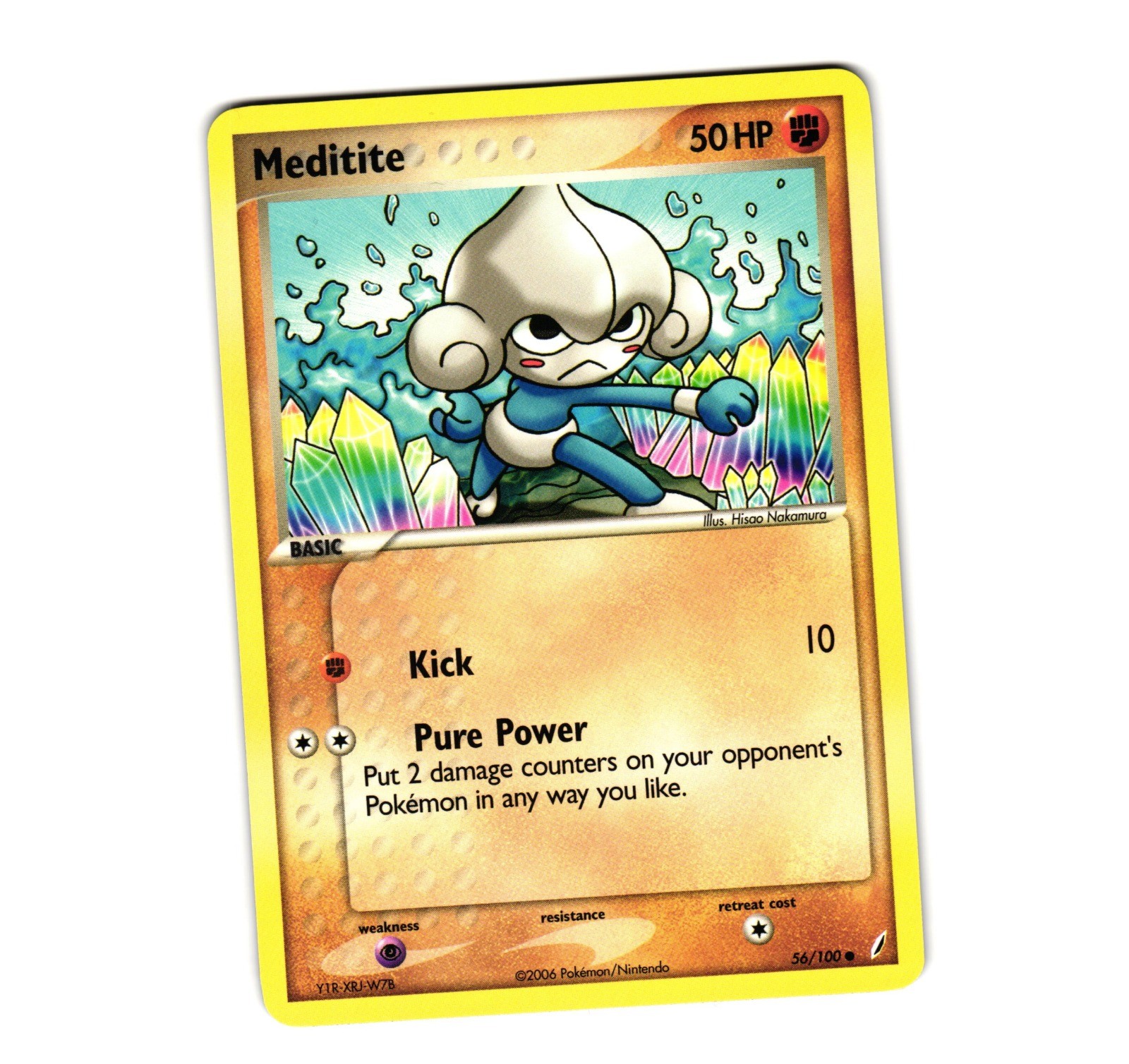 Pokemon Meditite 56/100 Crystal Guardians Common NM