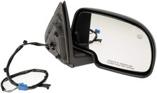 955-1275 Passenger Side Power Door Mirror - Heated / Small, black