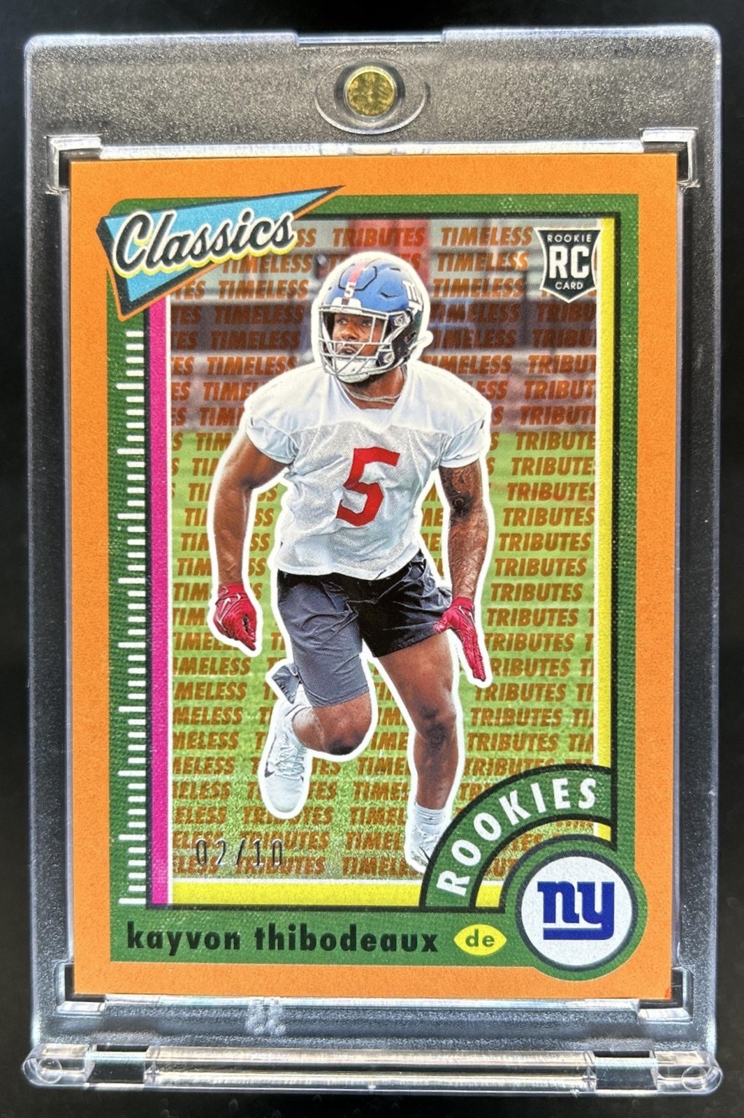 Kayvon Thibodeaux Panini Classics #195 Timeless Tributes Orange