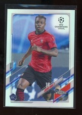 2020-21 UCL Topps Chrome JEREMY DOKU Silver Refractor Rookie Card RC Man City #2. rookie card picture