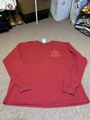 Y2K Kanye West I Feel Like Pablo Ultra Light Beam Burgundy Long Sleeve, Size L